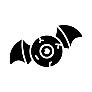 Bat, Eye, Flying, Eyeball, Wings, Spooky, Halloween, icon