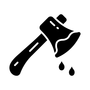 Bloody, Axe, Hatchet, Halloween, Spooky, Horror, Danger, icon