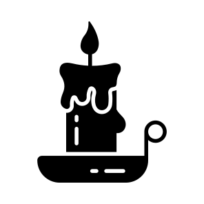 Candle, Halloween, Creepy, Horror, Haunted, Scary, Candlestick, icon