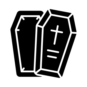 Coffin, Casket, Vampire, Halloween, Creepy, Scary, Spooky, icon