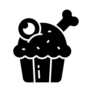 Cupcake, Halloween, Sweet, Dessert, Treat, Spooky, Creepy, icon