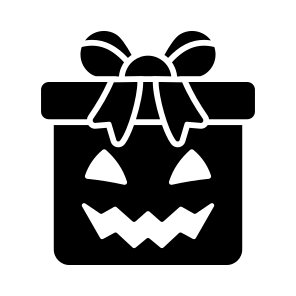 Halloween, Gift, Box, Spooky, Eerie, Scary, Ghosted icon