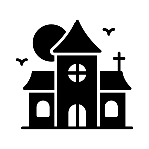 Haunted, House, Home, Creepy, Eerie, Scary, Horror, icon