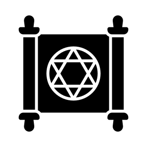 Jewish, Scroll, Sacred, Haunted, Spooky, Halloween, Decoration, icon