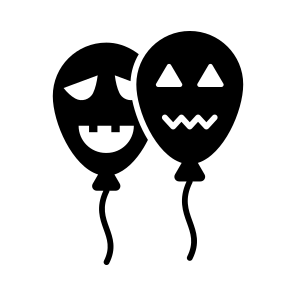 Scary, Balloons, Spooky, Creepy, Eerie, Halloween, Haunted icon