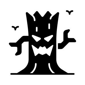 Scary, Tree, Plant, Spooky, Halloween, Creepy, Horror, icon
