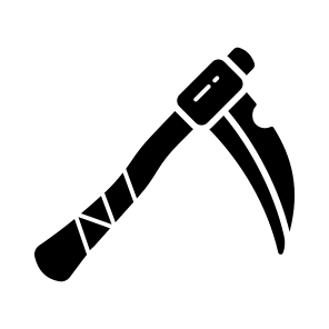 Scythe, Reap, Blade, Halloween, Weapon, Armament, Horror, icon