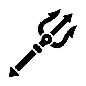 Trident, Weapon, Halloween, Spooky, Scary, Gothic, Demon, icon