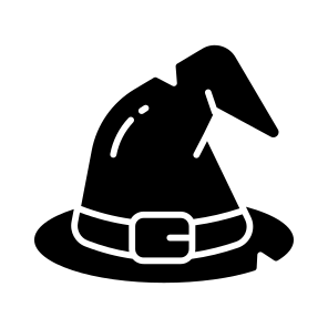Witch, Hat, Wizard, Magic, Costume, Halloween, Scary, icon