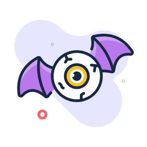 Bat, Eye, Flying, Eyeball, Wings, Spooky, Halloween, icon