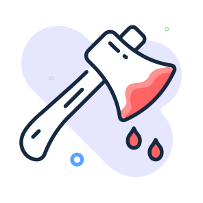 Bloody, Axe, Hatchet, Halloween, Spooky, Horror, Danger, icon