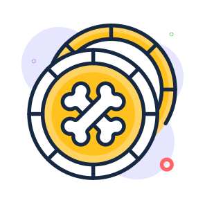 Halloween, Coins, Bone, Chip, Gambling, Spooky, Scary icon