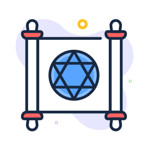 Jewish, Scroll, Sacred, Haunted, Spooky, Halloween, Decoration, icon