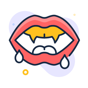 Vampire, Fangs, Halloween, Spooky, Eerie, Scary, Haunted, icon