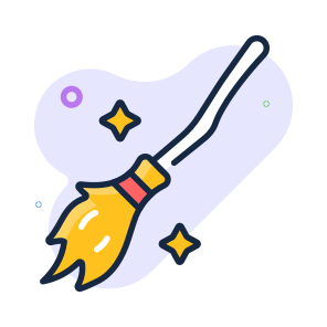 Witch, Broom, Magic, Spooky, Eerie, Horror, Haunted, icon