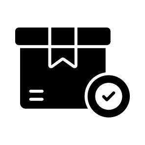 Confirmed, Parcel, Package, Delivery, Logistics icon