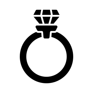 Diamond, Ring, Gemstone, Wedding, Engagement icon