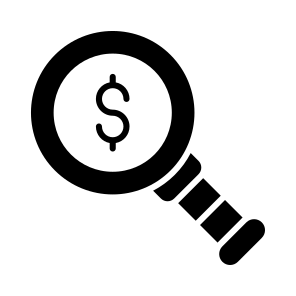 Financial, Search, Budget, Planning, Money icon