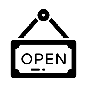 Open, Board, Shop, Store, Announcement icon