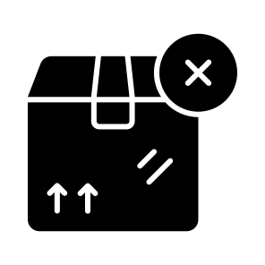 Rejected, Parcel, Cancelation, Package icon