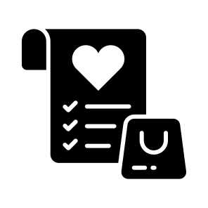 Wishlist, Checklist, Save, Favorite, Online icon