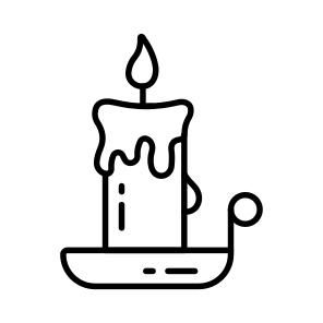 Candle, Halloween, Creepy, Horror, Haunted, Scary, Candlestick, icon
