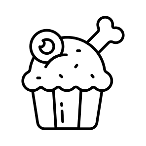 Cupcake, Halloween, Sweet, Dessert, Treat, Spooky, Creepy, icon
