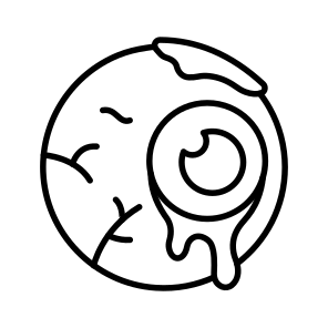 Dead, Eye, Eyeball, Spooky, Scary, Haunted, Halloween, icon