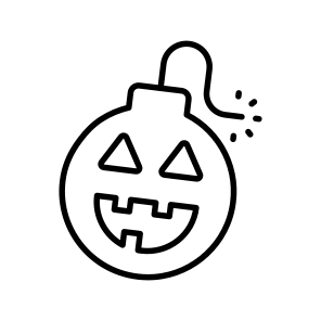 Halloween, Bomb, Pumpkin, Spooky, Scary, Haunted, Explosive, icon
