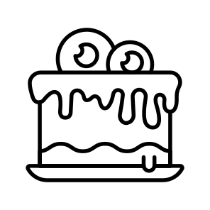 Halloween, Cake, Spooky, Scary, Creepy, Bloody, Haunted icon