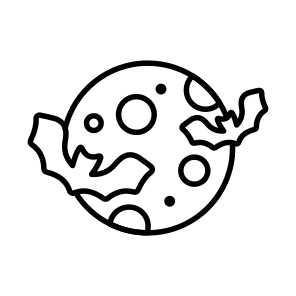Halloween, Moon, Spooky, Scary, Eerie, Creepy, Haunted, icon