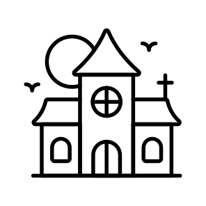 Haunted, House, Home, Creepy, Eerie, Scary, Horror, icon