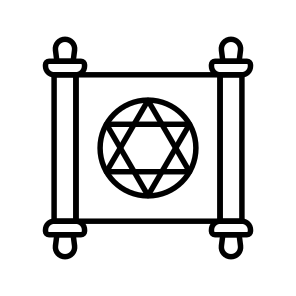 Jewish, Scroll, Sacred, Haunted, Spooky, Halloween, Decoration, icon