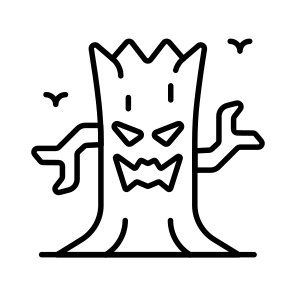 Scary, Tree, Plant, Spooky, Halloween, Creepy, Horror, icon