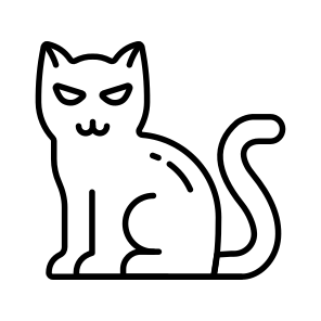 Spooky, Creepy, Haunted, Cat, Feline, Evil, Scary, icon