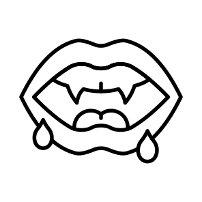 Vampire, Fangs, Halloween, Spooky, Eerie, Scary, Haunted, icon