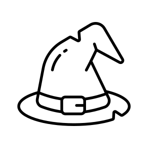 Witch, Hat, Wizard, Magic, Costume, Halloween, Scary, icon