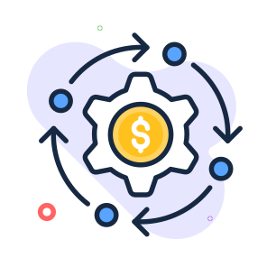 Money, Cycle, Growth, Flow, Business icon