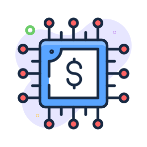 Money, Process, Ai, Chip, Fintech icon