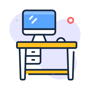 Workplace, Computer, Desk, Workstation, Office icon