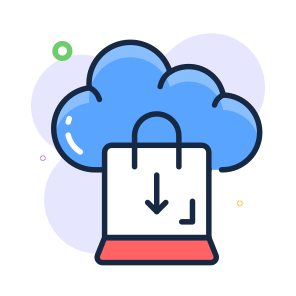 Cloud, Shopping, Online, Digital, Virtual icon