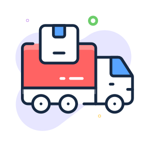 Delivery, Truck, Van, Shipping, Logistics, Online icon