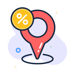 Discount, Location, Navigation, Gps, Offer icon