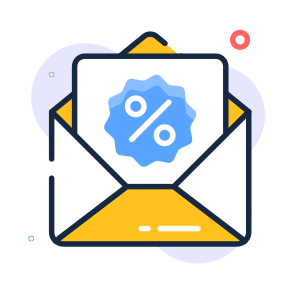 Discount, Mail, Promotion, Offer, Marketing icon