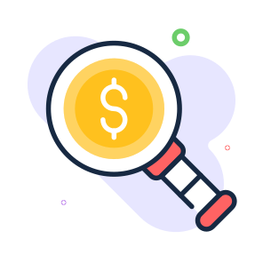 Financial, Search, Budget, Planning, Money icon