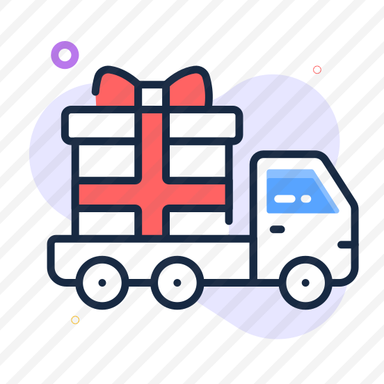 Gift, Delivery, Truck, Van, Shipping, Logistics preview