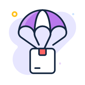 Parachute, Delivery, Air, Airdrop, Shipping icon