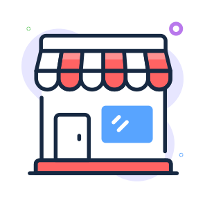 Shop, Store, Marketplace, Awning, Business icon