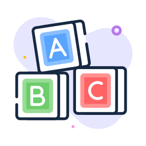Alphabet, Blocks, Letters, Toys, Learning icon