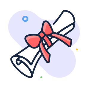 Degree, Diploma, Credential, Certificate, Achievement icon